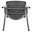 Flash Furniture Plastic Textured Stacking Chair in Gray