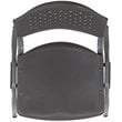 Flash Furniture Plastic Textured Stacking Chair in Gray