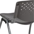 Flash Furniture Plastic Textured Stacking Chair in Gray