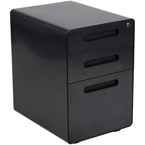flash furniture 3 drawer modern steel mobile pedestal file cabinet