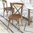 Flash Furniture Advantage X-Back Chair In Dark Natural
