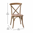 Flash Furniture Advantage X-Back Chair In Dark Natural