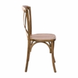 Flash Furniture Advantage X-Back Chair In Dark Natural