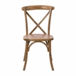 Flash Furniture Advantage X-Back Chair In Dark Natural