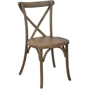 flash furniture advantage contemporary solid wood x-back dining side chair