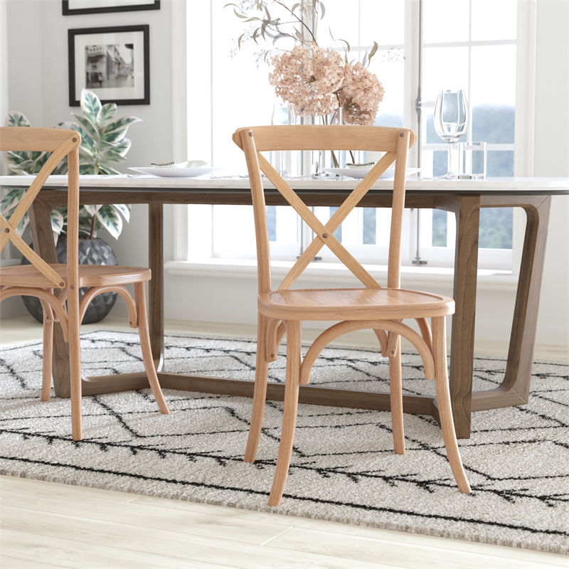 Flash Furniture Advantage X-Back Chair In Driftwood