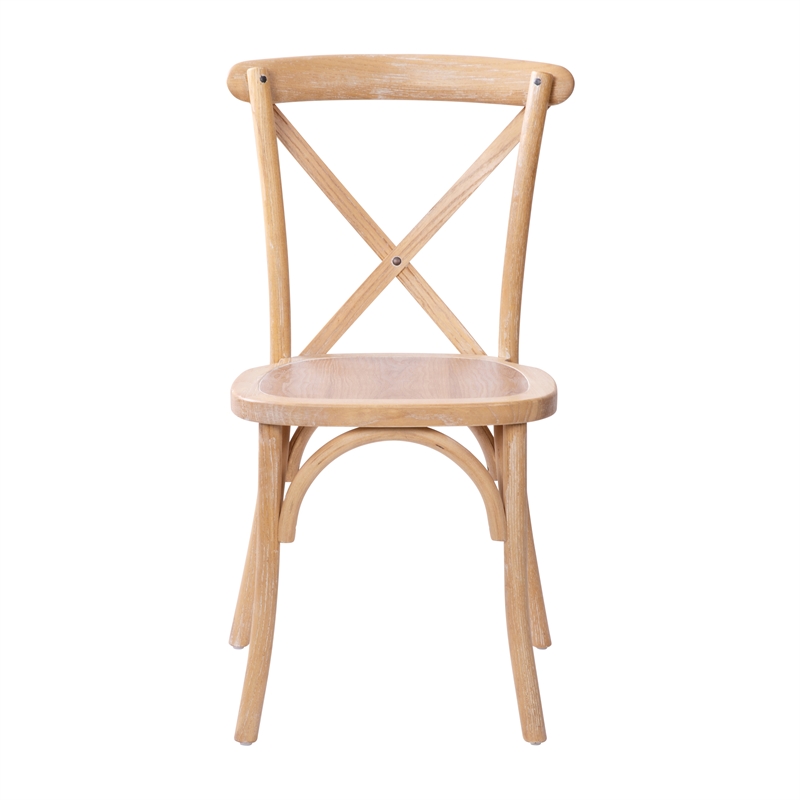 Flash Furniture Advantage X-Back Chair In Driftwood