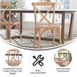 Flash Furniture Advantage X-Back Chair In Driftwood