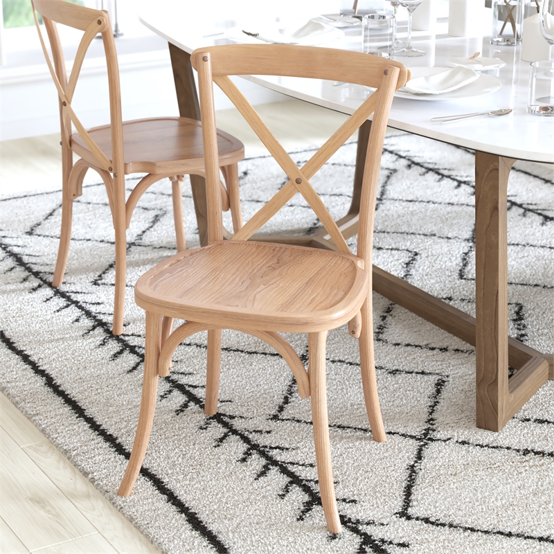 Flash Furniture Advantage X-Back Chair In Driftwood