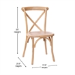 Flash Furniture Advantage X-Back Chair In Driftwood