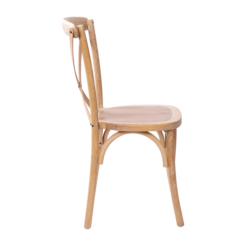 Flash Furniture Advantage X-Back Chair In Driftwood