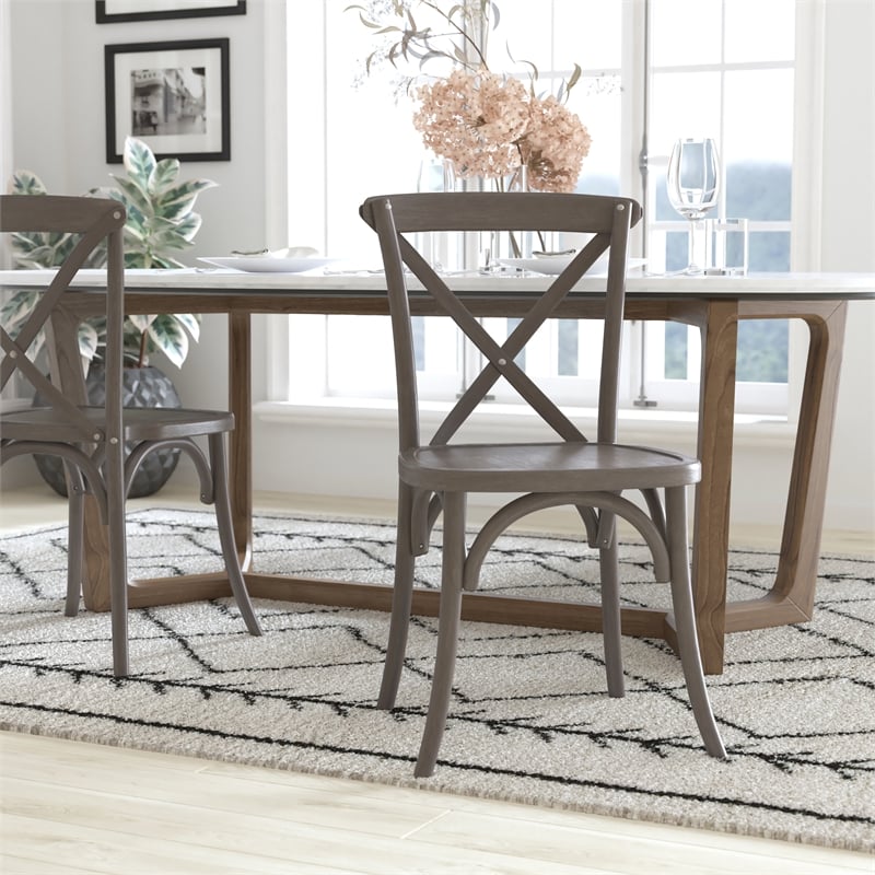 Flash Furniture Advantage X-Back Chair In Grey