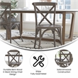 Flash Furniture Advantage X-Back Chair In Grey