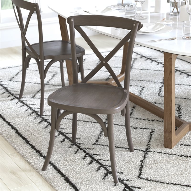 Flash Furniture Advantage X-Back Chair In Grey