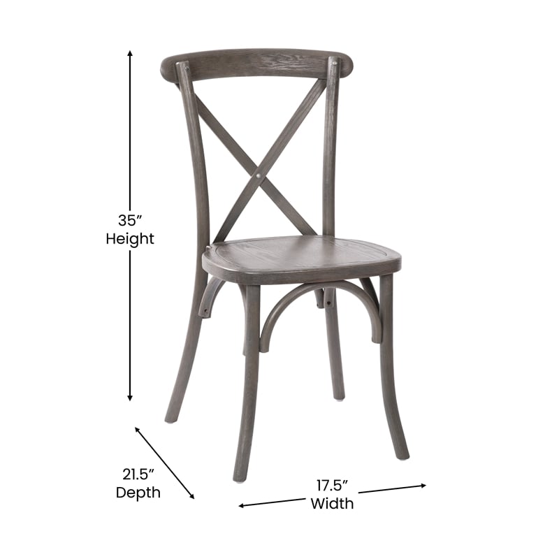 Flash Furniture Advantage X-Back Chair In Grey