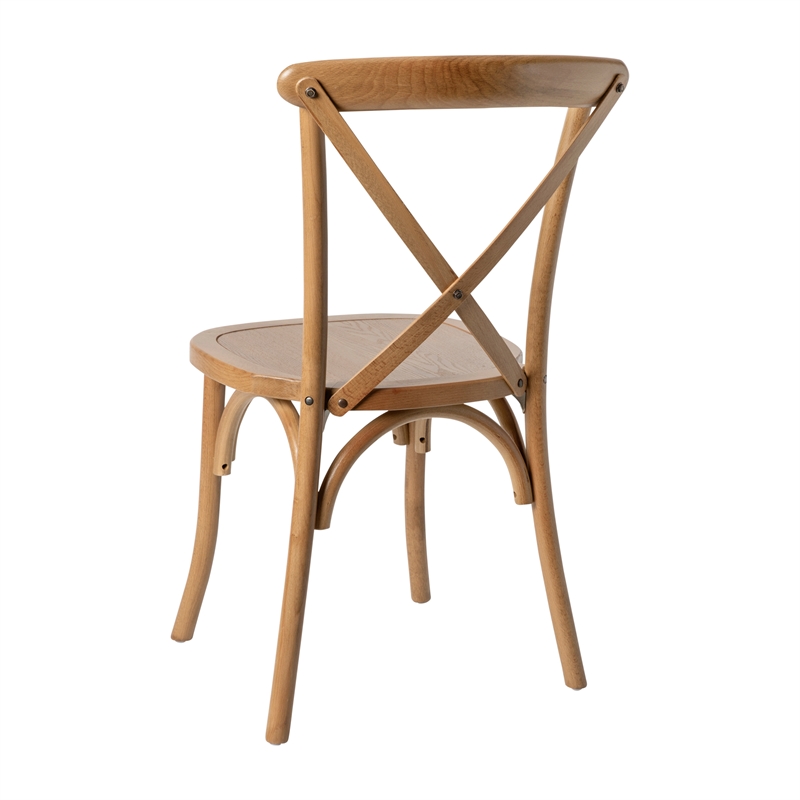 Flash Furniture Advantage X-Back Chair In Light Brown