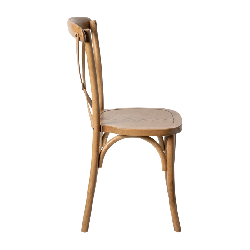 Flash Furniture Advantage X-Back Chair In Light Brown