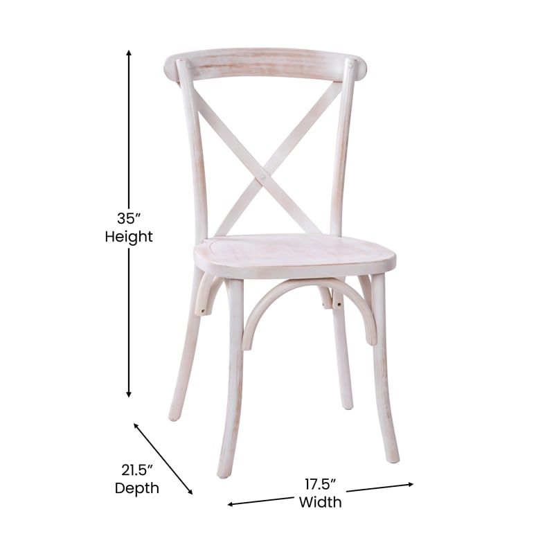 Flash Furniture Advantage X-Back Chair In Lime Wash