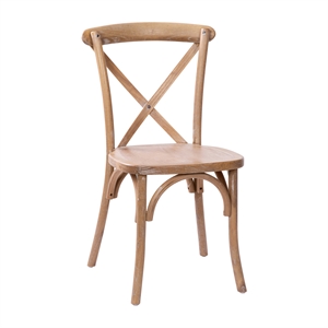 Flash Furniture Advantage X-Back Chair In Medium White Grain