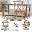 Flash Furniture Advantage X-Back Chair In Medium White Grain