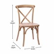 Flash Furniture Advantage X-Back Chair In Medium White Grain