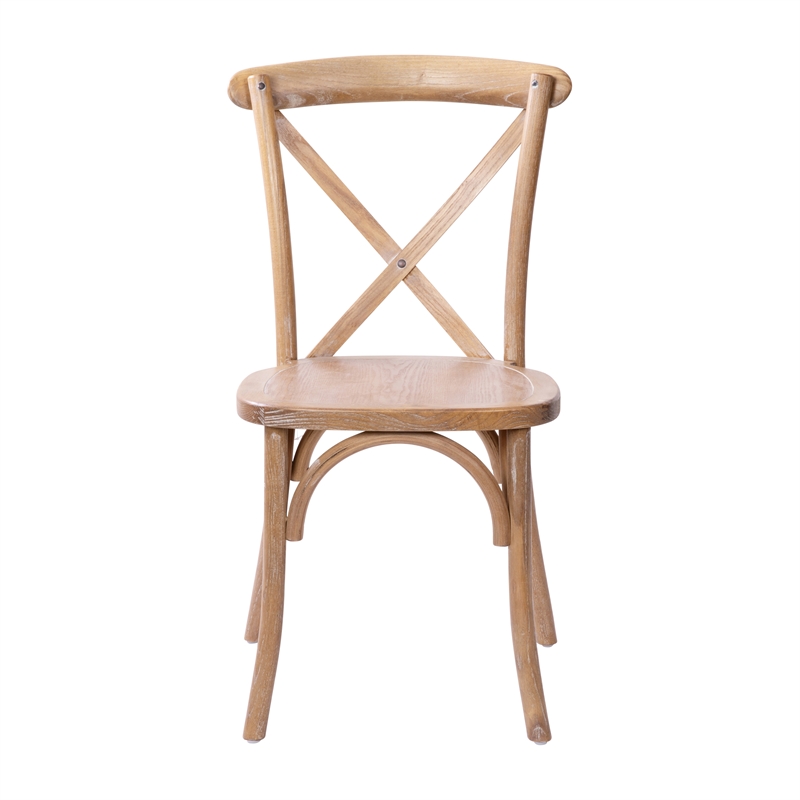 Flash Furniture Advantage X-Back Chair In Medium White Grain