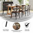 Flash Furniture Advantage X Metal Wood Stacking Side Chair in Black Fruitwood