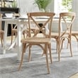 Flash Furniture Advantage X-Back Chair In Natural White Grain