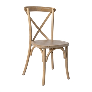Flash Furniture Advantage X-Back Chair In Natural White Grain