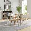 Flash Furniture Advantage X-Back Chair In Natural White Grain