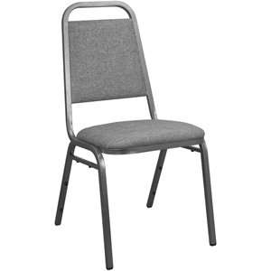 flash furniture advantage rounded fabric banquet stacking chair in charcoal gray