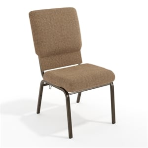 Flash Furniture Advantage 18.5&quot Fabric Church Chair in Mixed Tan and Gold