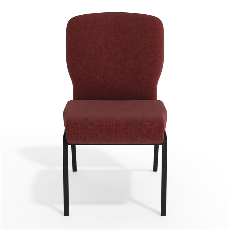 Flash Furniture Advantage Signature Elite Fabric Church Chair in Maroon