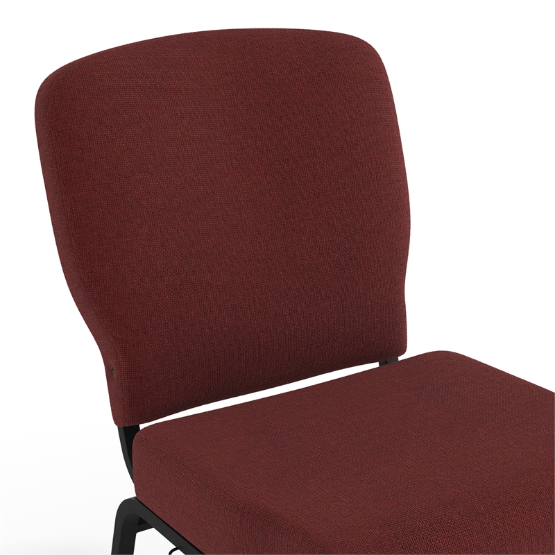 Flash Furniture Advantage Signature Elite Fabric Church Chair in Maroon