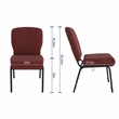 Flash Furniture Advantage Signature Elite Fabric Church Chair in Maroon