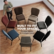 Flash Furniture Advantage Signature Elite Fabric Church Chair in Java and Black