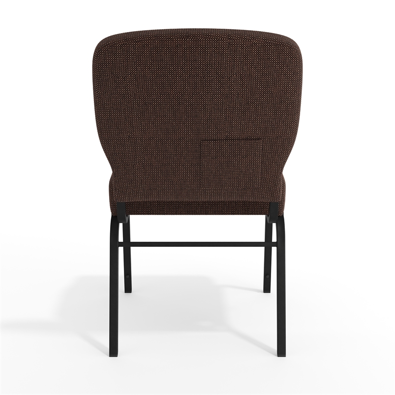 Flash Furniture Advantage Signature Elite Fabric Church Chair in Java and Black