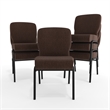 Flash Furniture Advantage Signature Elite Fabric Church Chair in Java and Black