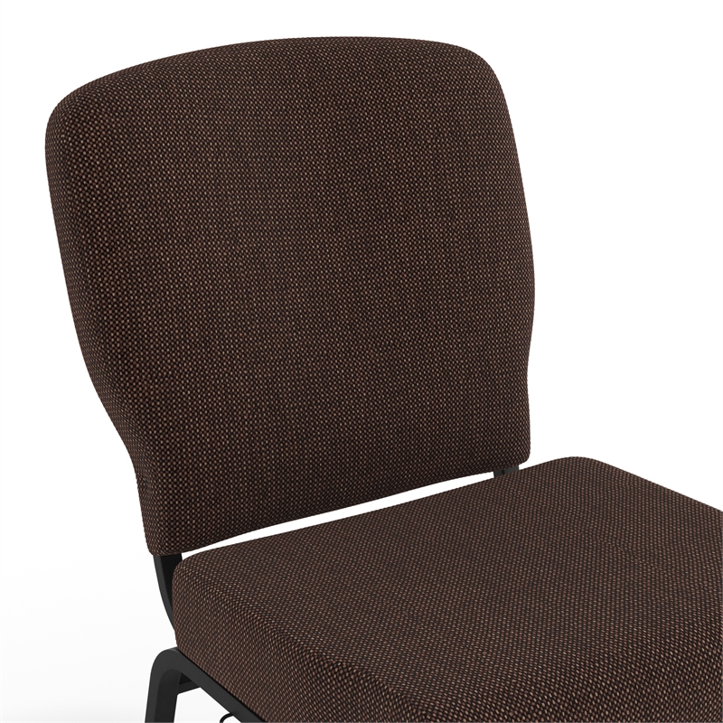 Flash Furniture Advantage Signature Elite Fabric Church Chair in Java and Black
