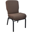 Flash Furniture Advantage Signature Elite Fabric Church Chair in Java and Black