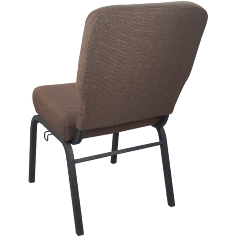 Flash Furniture Advantage Signature Elite Fabric Church Chair in Java and Black