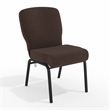 Flash Furniture Advantage Signature Elite Fabric Church Chair in Java and Black