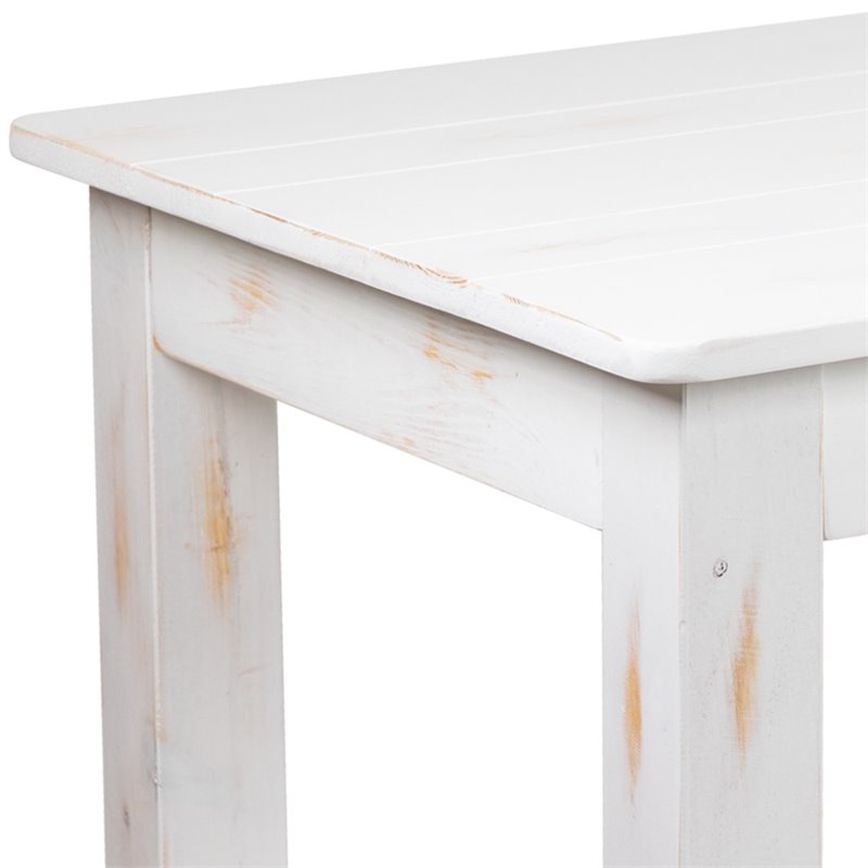Flash Furniture 46X30 Rustic Farm Table In Antique Rustic White