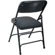 Flash Furniture Advantage Fabric Padded Metal Folding Chair in Black