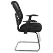 Flash Furniture Contemporary Mesh Sled Base Guest Chair in Black