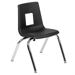 Flash Furniture 14In. Student Stack Chair In Black