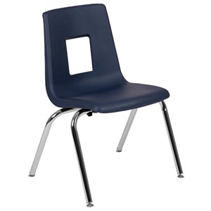 Flash Furniture Advantage Student Stack School Chair - 16-Inch In Navy