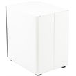 Flash Furniture 3 Drawer Smooth Modern Mobile File Cabinet in White and Charcoal