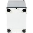 Flash Furniture 3 Drawer Smooth Modern Mobile File Cabinet in White and Charcoal
