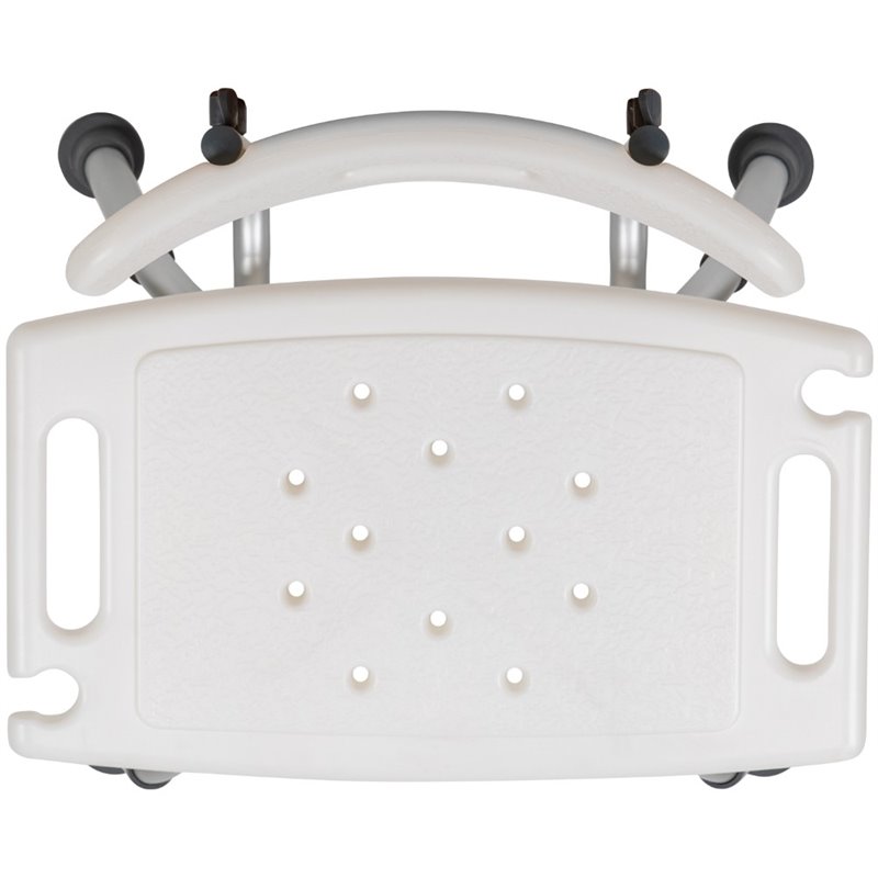 Flash Furniture Hercules Adjustable Plastic Bath and Shower Chair in White
